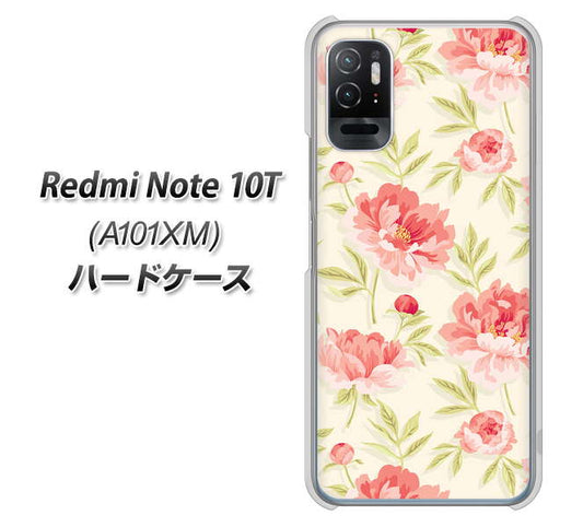Redmi Note 10T A101XM SoftBank 高画質仕上げ 背面印刷 ハードケース【594 北欧の小花】