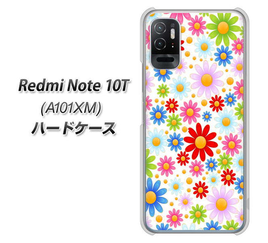 Redmi Note 10T A101XM SoftBank 高画質仕上げ 背面印刷 ハードケース【606 マーガレット】