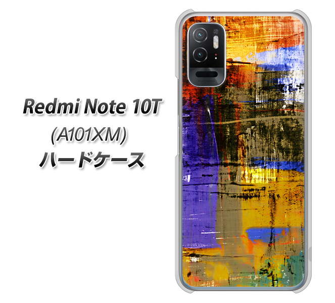 Redmi Note 10T A101XM SoftBank 高画質仕上げ 背面印刷 ハードケース【609 クラッシュアートBL】