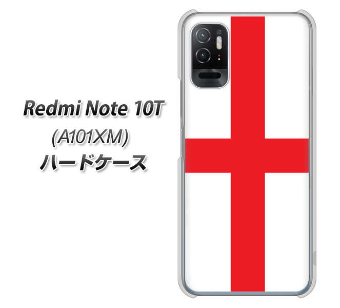 Redmi Note 10T A101XM SoftBank 高画質仕上げ 背面印刷 ハードケース【677 イングランド】