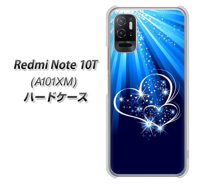 Redmi Note 10T A101XM SoftBank 高画質仕上げ 背面印刷 ハードケース【702 スイミングハート】