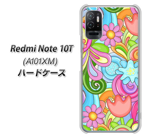 Redmi Note 10T A101XM SoftBank 高画質仕上げ 背面印刷 ハードケース【713 ミラクルフラワー】