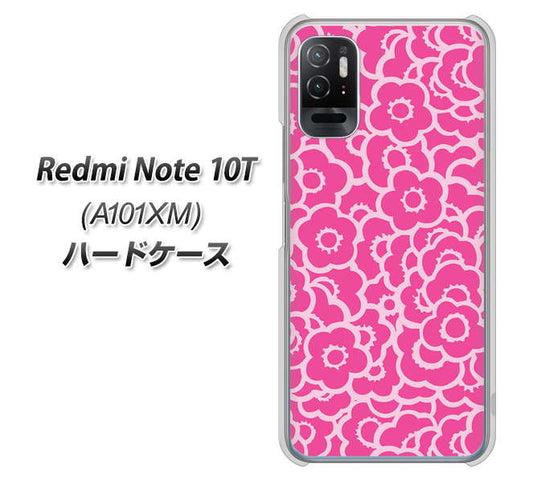 Redmi Note 10T A101XM SoftBank 高画質仕上げ 背面印刷 ハードケース【716 ピンクフラワー】