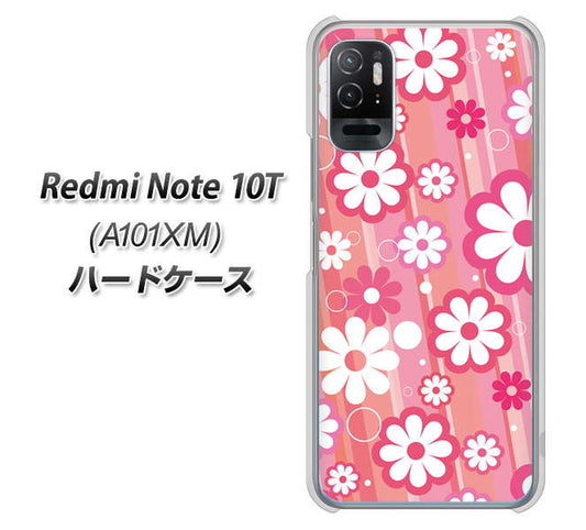 Redmi Note 10T A101XM SoftBank 高画質仕上げ 背面印刷 ハードケース【751 マーガレット（ピンク系）】