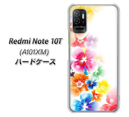 Redmi Note 10T A101XM SoftBank 高画質仕上げ 背面印刷 ハードケース【1209 光と花】