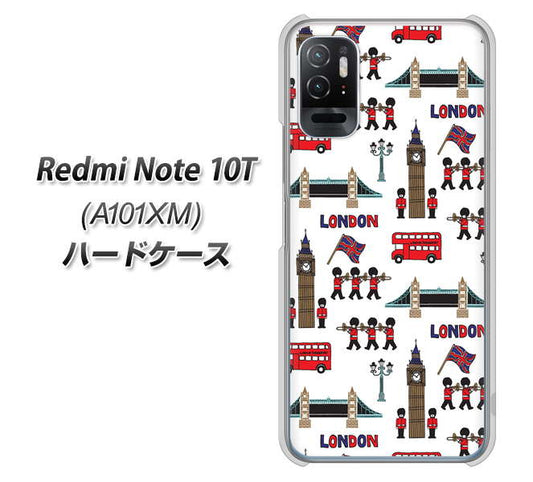 Redmi Note 10T A101XM SoftBank 高画質仕上げ 背面印刷 ハードケース【EK811 ロンドンの街】