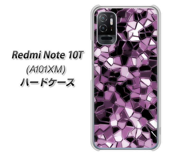 Redmi Note 10T A101XM SoftBank 高画質仕上げ 背面印刷 ハードケース【EK837 テクニカルミラーパープル】