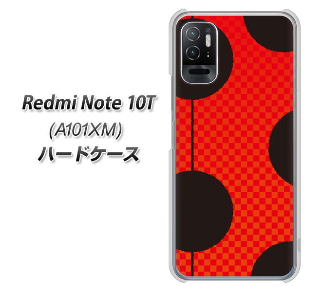 Redmi Note 10T A101XM SoftBank 高画質仕上げ 背面印刷 ハードケース【IB906 てんとうむしのシンプル】