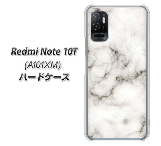 Redmi Note 10T A101XM SoftBank 高画質仕上げ 背面印刷 ハードケース【KM871 大理石WH】