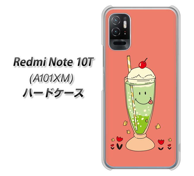 Redmi Note 10T A101XM SoftBank 高画質仕上げ 背面印刷 ハードケース【MA900 クリームソーダ】