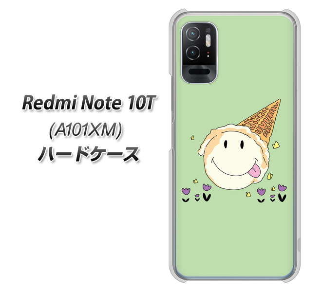 Redmi Note 10T A101XM SoftBank 高画質仕上げ 背面印刷 ハードケース【MA902 アイスクリーム】