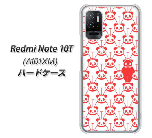 Redmi Note 10T A101XM SoftBank 高画質仕上げ 背面印刷 ハードケース【MA913 パターン パンダ】