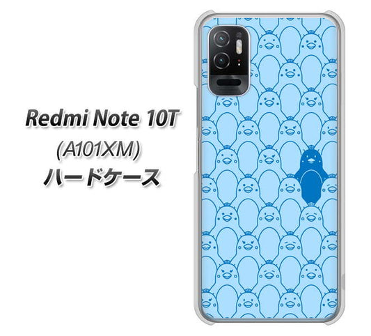 Redmi Note 10T A101XM SoftBank 高画質仕上げ 背面印刷 ハードケース【MA917 パターン ペンギン】