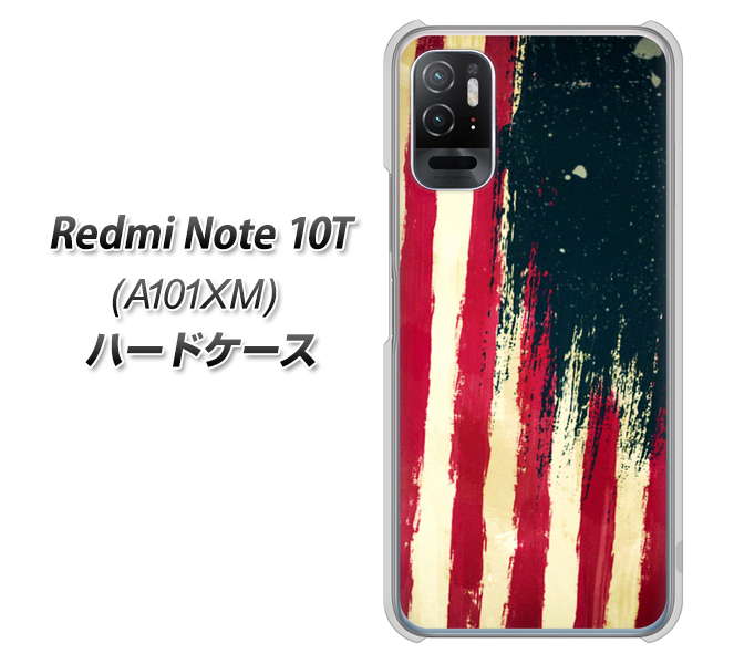 Redmi Note 10T A101XM SoftBank 高画質仕上げ 背面印刷 ハードケース【MI805 ヴィンテージアメリカ】
