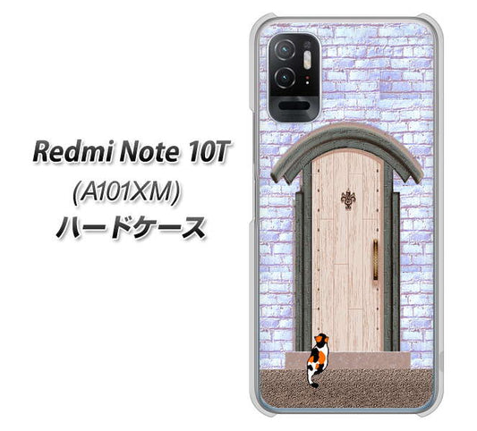 Redmi Note 10T A101XM SoftBank 高画質仕上げ 背面印刷 ハードケース【YA952 石ドア02 素材クリア】