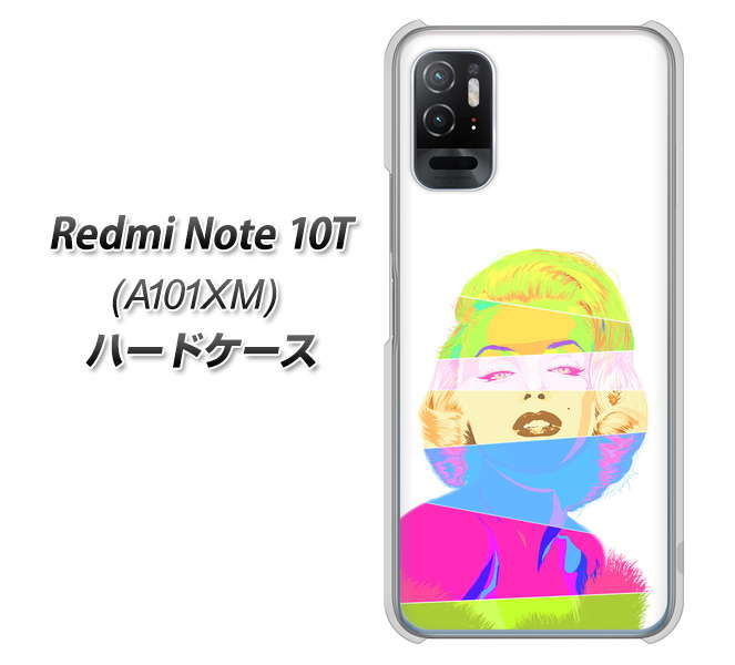 Redmi Note 10T A101XM SoftBank 高画質仕上げ 背面印刷 ハードケース【YJ208 マリリンモンローデザイン(A)】