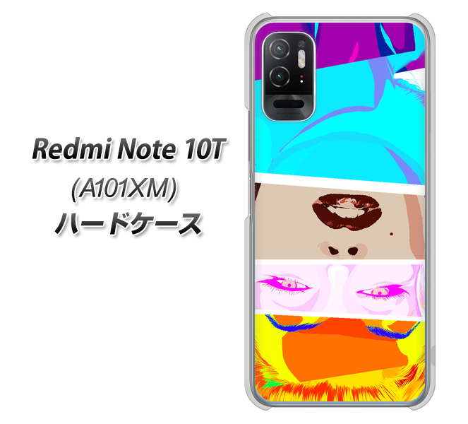 Redmi Note 10T A101XM SoftBank 高画質仕上げ 背面印刷 ハードケース【YJ211 マリリンモンローデザイン(D)】