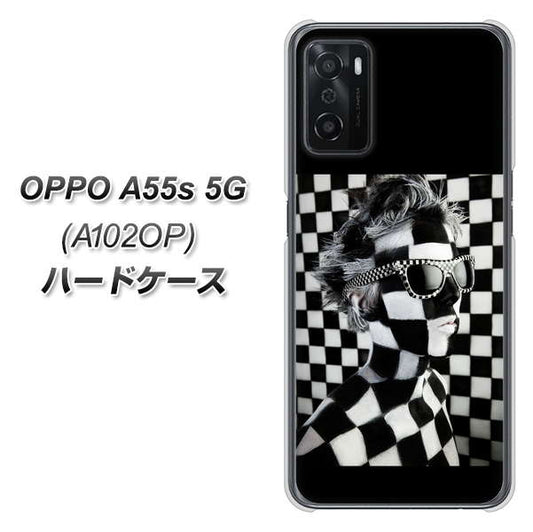 OPPO A55s 5G A102OP SoftBank 高画質仕上げ 背面印刷 ハードケース【357 bk&wh】