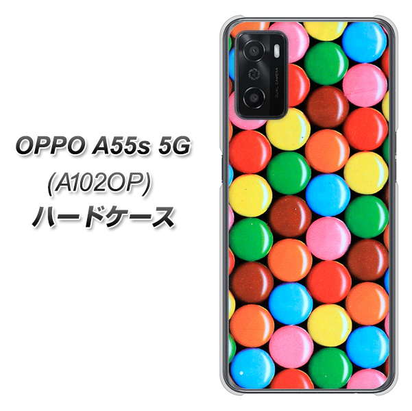 OPPO A55s 5G A102OP SoftBank 高画質仕上げ 背面印刷 ハードケース【448 マーブルチョコ】
