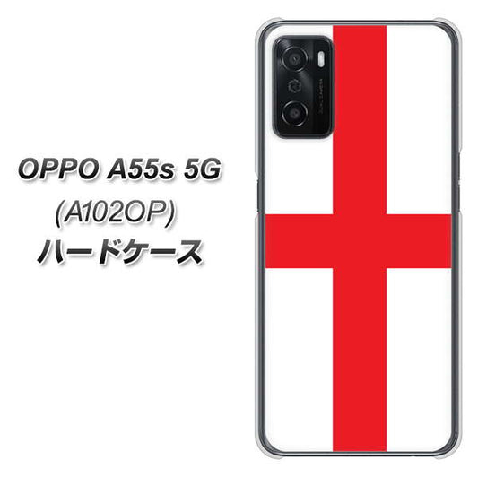 OPPO A55s 5G A102OP SoftBank 高画質仕上げ 背面印刷 ハードケース【677 イングランド】