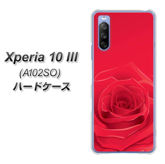Y!mobile エクスペリア10 III A102SO 高画質仕上げ 背面印刷 ハードケース【395 赤いバラ】