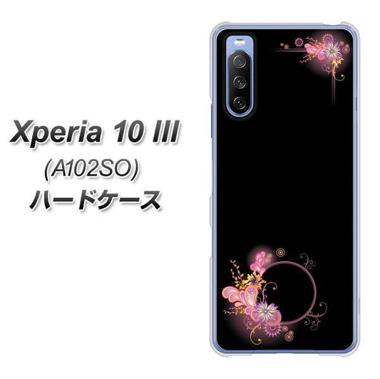 Y!mobile エクスペリア10 III A102SO 高画質仕上げ 背面印刷 ハードケース【437 華のフレーム】