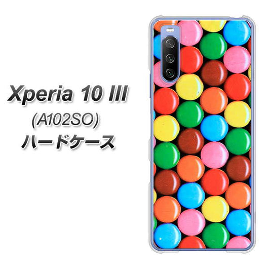 Y!mobile エクスペリア10 III A102SO 高画質仕上げ 背面印刷 ハードケース【448 マーブルチョコ】