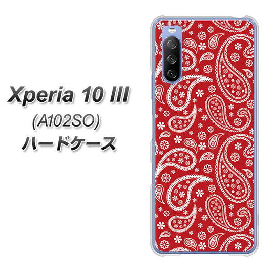 Y!mobile エクスペリア10 III A102SO 高画質仕上げ 背面印刷 ハードケース【765 ペイズリーエンジ】