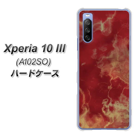 Y!mobile エクスペリア10 III A102SO 高画質仕上げ 背面印刷 ハードケース【KM870 大理石RD】