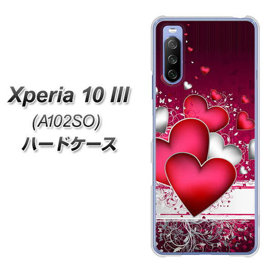 Y!mobile エクスペリア10 III A102SO 高画質仕上げ 背面印刷 ハードケース【VA835 ハートの息吹】