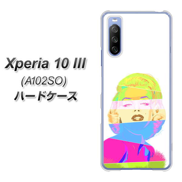 Y!mobile エクスペリア10 III A102SO 高画質仕上げ 背面印刷 ハードケース【YJ208 マリリンモンローデザイン(A)】