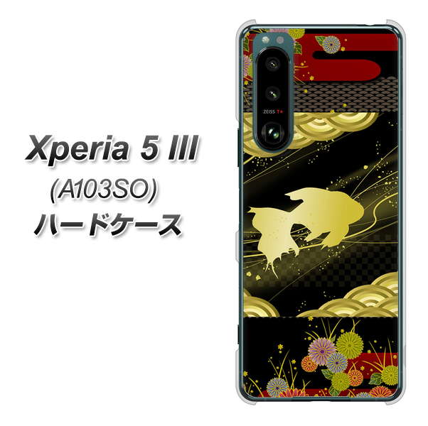 Xperia 5 III A103SO SoftBank 高画質仕上げ 背面印刷 ハードケース【174 天の川の金魚】