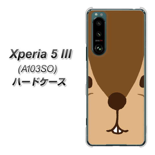 Xperia 5 III A103SO SoftBank 高画質仕上げ 背面印刷 ハードケース【349 りす】