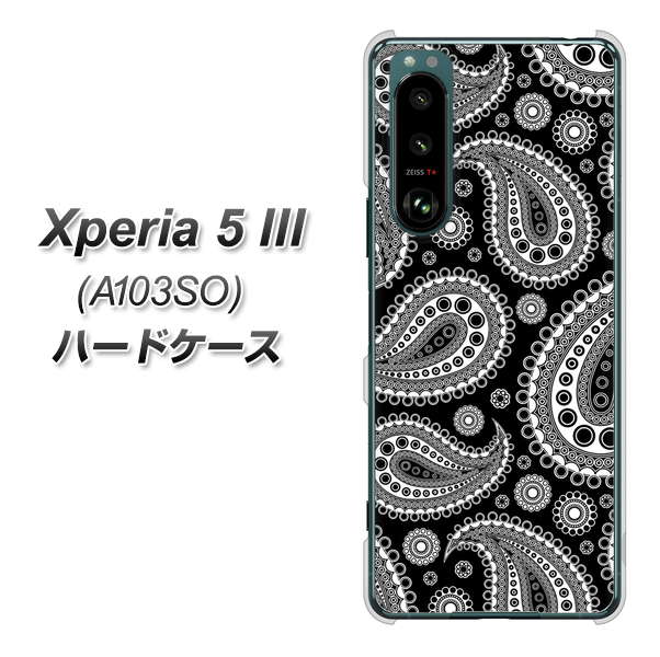 Xperia 5 III A103SO SoftBank 高画質仕上げ 背面印刷 ハードケース【421 ベイズリー】