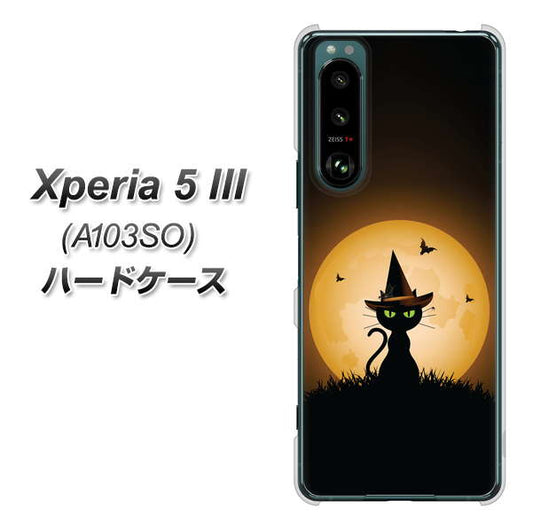 Xperia 5 III A103SO SoftBank 高画質仕上げ 背面印刷 ハードケース【440 猫の魔法使い】