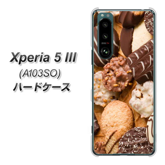 Xperia 5 III A103SO SoftBank 高画質仕上げ 背面印刷 ハードケース【442 クッキー mix】