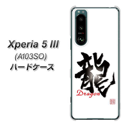 Xperia 5 III A103SO SoftBank 高画質仕上げ 背面印刷 ハードケース【OE804 龍ノ書】