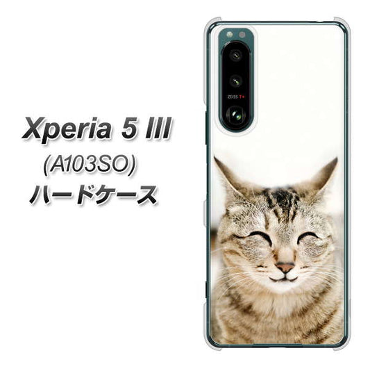 Xperia 5 III A103SO SoftBank 高画質仕上げ 背面印刷 ハードケース【VA801 笑福ねこ】