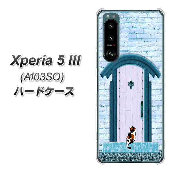 Xperia 5 III A103SO SoftBank 高画質仕上げ 背面印刷 ハードケース【YA953 石ドア03 素材クリア】