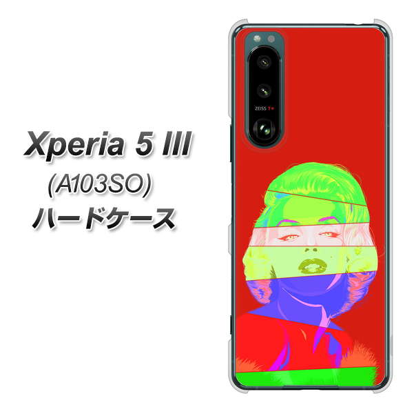 Xperia 5 III A103SO SoftBank 高画質仕上げ 背面印刷 ハードケース【YJ209 マリリンモンローデザイン(B)】