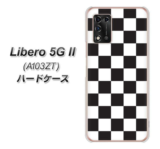 Libero 5G II A103ZT Y!mobile 高画質仕上げ 背面印刷 ハードケース【151 フラッグチェック】