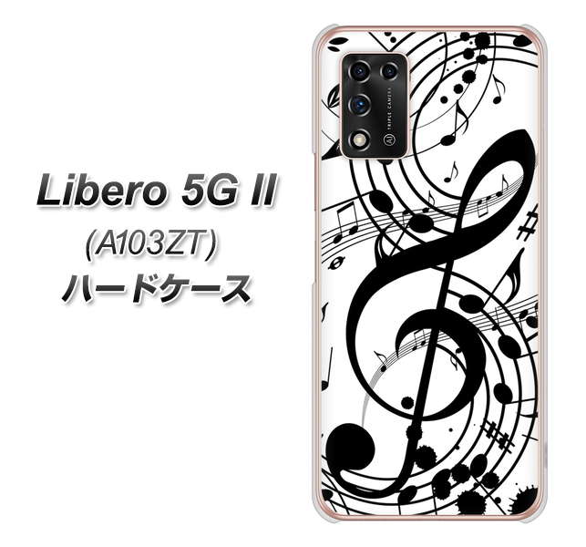 Libero 5G II A103ZT Y!mobile 高画質仕上げ 背面印刷 ハードケース【260 あふれる音符】
