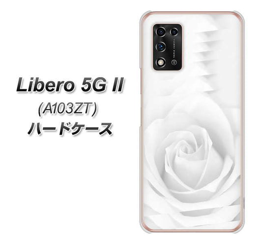 Libero 5G II A103ZT Y!mobile 高画質仕上げ 背面印刷 ハードケース【402 ホワイトRose】