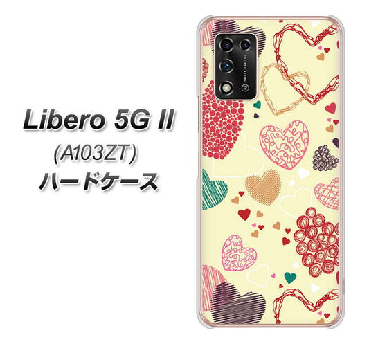 Libero 5G II A103ZT Y!mobile 高画質仕上げ 背面印刷 ハードケース【480 素朴なハート】