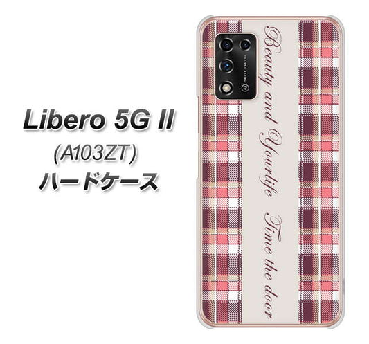 Libero 5G II A103ZT Y!mobile 高画質仕上げ 背面印刷 ハードケース【518 チェック柄besuty】