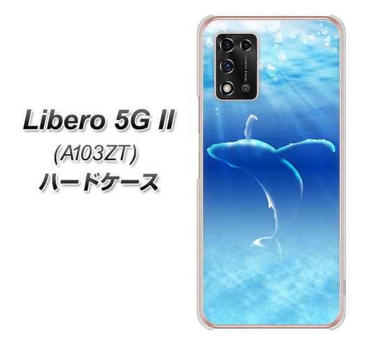 Libero 5G II A103ZT Y!mobile 高画質仕上げ 背面印刷 ハードケース【1047 海の守り神くじら】