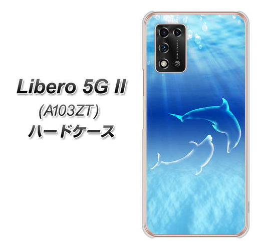 Libero 5G II A103ZT Y!mobile 高画質仕上げ 背面印刷 ハードケース【1048 海の守り神イルカ】