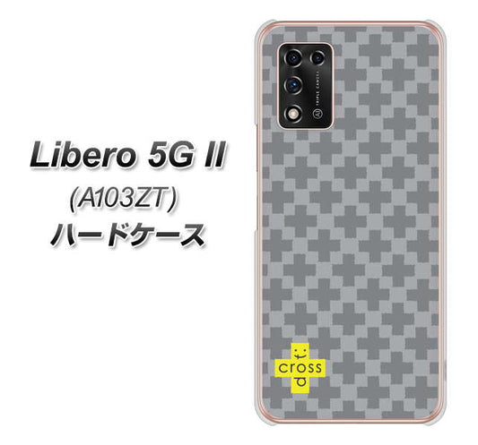 Libero 5G II A103ZT Y!mobile 高画質仕上げ 背面印刷 ハードケース【IB900 クロスドット_グレー】