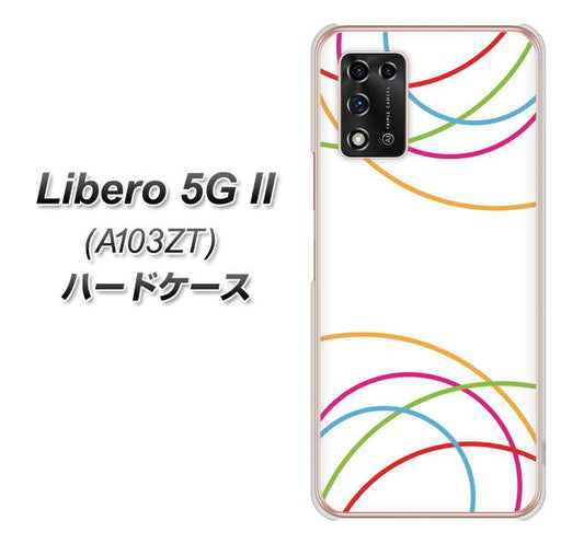 Libero 5G II A103ZT Y!mobile 高画質仕上げ 背面印刷 ハードケース【IB912 重なり合う曲線】