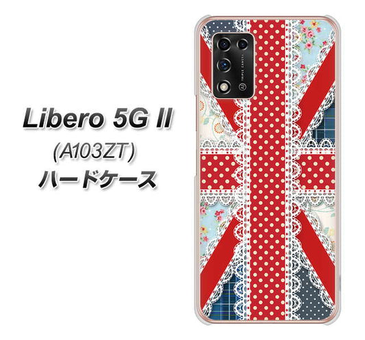 Libero 5G II A103ZT Y!mobile 高画質仕上げ 背面印刷 ハードケース【SC805 ユニオンジャック レース】
